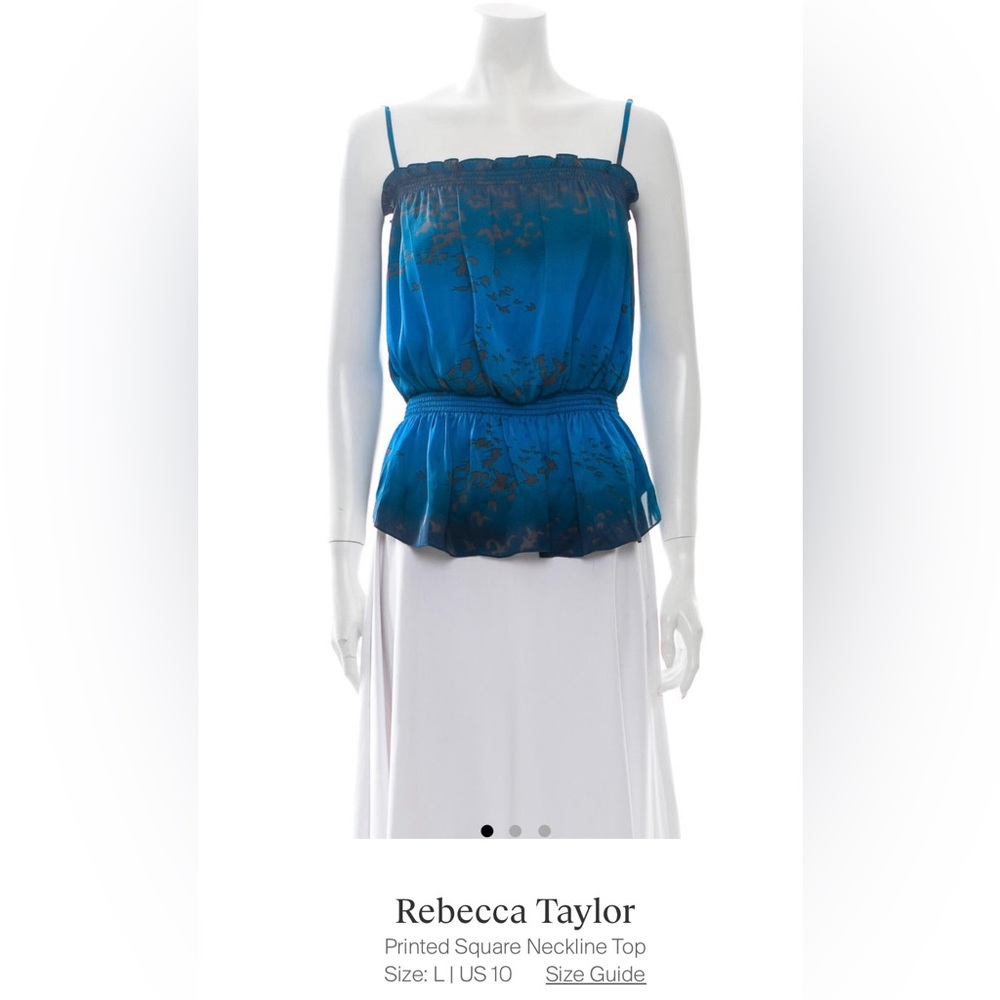 Rebecca Taylor Blue Printed Top